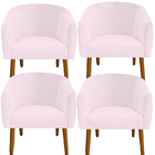 Kit 04 Poltrona Julia Decoração Salão Cadeira Escritório Rece