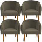 Kit 04 Poltrona Julia Decoração Salão Cadeira Escritório Rece