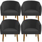 Kit 04 Poltrona Julia Decoração Salão Cadeira Escritório Rece