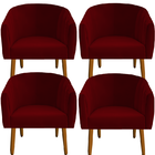 Kit 04 Poltrona Julia Decoração Salão Cadeira Escritório Rece