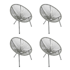 Kit 04 Poltronas Acapulco Cinza - D'rossi