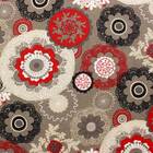 Kit 04 Poltronas Agatha Floral Vermelho D32 Pés Palito Castan