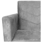 Kit 04 Poltronas Bella Base De Ferro Preta Suede Cinza - Amar