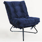 Kit 04 Poltronas Costela Ferro Industrial X Pés Cruzados Sala