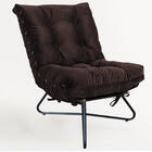 Kit 04 Poltronas Costela Ferro Industrial X Pés Cruzados Sala