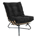 Kit 04 Poltronas Costela Madeira X Pés Cruzados Sala Quarto R