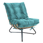 Kit 04 Poltronas Costela Madeira X Pés Cruzados Sala Quarto R