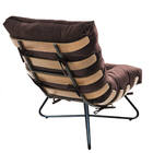 Kit 04 Poltronas Costela Madeira X Pés Cruzados Sala Quarto R