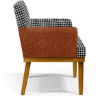 Kit 04 Poltronas Decorativa Base Mel Beatriz W01 Suede Pied P