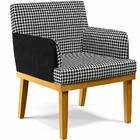 Kit 04 Poltronas Decorativa Base Mel Beatriz W01 Suede Pied P