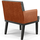 Kit 04 Poltronas Decorativa Base Preto Beatriz W01 Suede Pied