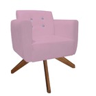 Kit 04 Poltronas Decorativa Duda Base Giratória C/strass Sued