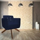 Kit 04 Poltronas Decorativa Duda Base Giratória C/strass Sued