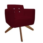 Kit 04 Poltronas Decorativa Duda Base Giratória C/strass Sued