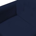 Kit 04 Poltronas Decorativa Duda Base Giratória Suede Azul Ma