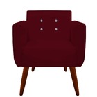 Kit 04 Poltronas Decorativa Duda C/strass Suede Marsala - D'c
