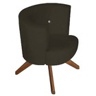 Kit 04 Poltronas Decorativa Giovana Base Giratória Suede Marr