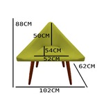 Kit 04 Poltronas Decorativa Ibiza Suede Amarelo - D'classe De