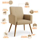 Kit 04 Poltronas Decorativa Para Sala De Estar Maria W01 Pés