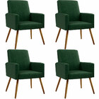 Kit 04 Poltronas Decorativa Para Sala De Estar Maria W01 Pés