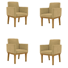 Kit 04 Poltronas Decorativa Reforçada Oferta Mesa Cozinha Cap