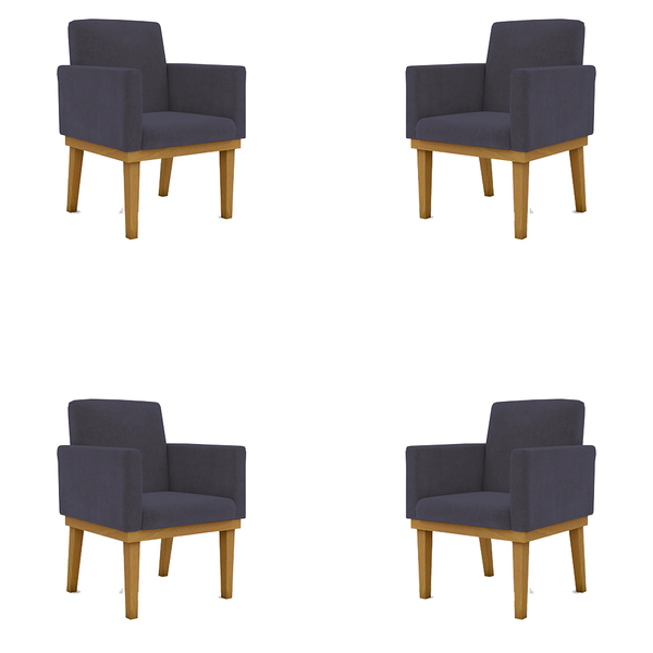 Kit 04 Poltronas Decorativa Reforçada Oferta Mesa Cozinha Cin