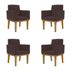 Kit 04 Poltronas Decorativa Reforçada Oferta Mesa Cozinha Mar