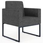 Kit 04 Poltronas Decorativa Sala E Recepção Base Fixa Metal H