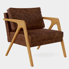 Kit 04 Poltronas Decorativa Sala Estar Pietra Com Estrutura M