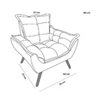 Kit 04 Poltronas Decorativas Francis Pés Palito Suede Rosê -