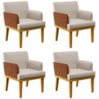Kit 04 Poltronas Decorativas Para Sala Estar Beatriz W01 Linh