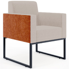 Kit 04 Poltronas Decorativas Sala Base Fixa Metal Helô L02 Li