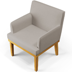 Kit 04 Poltronas Decorativas Sala De Estar Base Mel Beatriz W