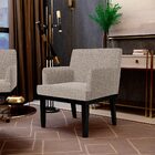 Kit 04 Poltronas Decorativas Sala De Estar Base Preto Beatriz