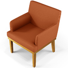 Kit 04 Poltronas Decorativas Sala De Estar Beatriz Base Mel W