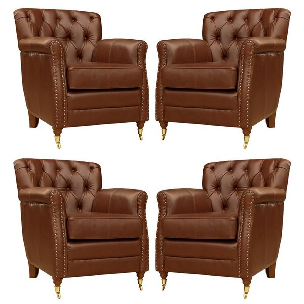 Kit 04 Poltronas Decorativas Sala De Estar Níger Pés Príncipe