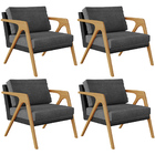 Kit 04 Poltronas Decorativas Sala Estar Pietra L02 Couríssimo