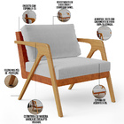 Kit 04 Poltronas Decorativas Sala Estar Pietra L02 Couríssimo