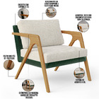 Kit 04 Poltronas Decorativas Sala Estar Pietra L02 Facto Verd