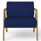 Kit 04 Poltronas Decorativas Sala Pietra Estrutura De Madeira