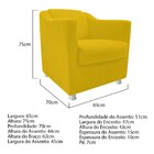 Kit 04 Poltronas Decorativas Tilla Corano Amarelo - Amarena M