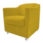 Kit 04 Poltronas Decorativas Tilla Suede Amarelo - Amarena Mó