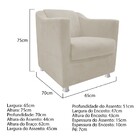 Kit 04 Poltronas Decorativas Tilla Suede Bege - Amarena Móveis
