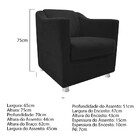 Kit 04 Poltronas Decorativas Tilla Suede Preto - Amarena Móve