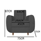 Kit 04 Poltronas Golden Pés Palito Suede Grafite - D'classe D