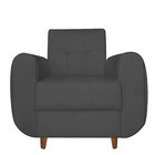 Kit 04 Poltronas Golden Pés Palito Suede Grafite - D'classe D