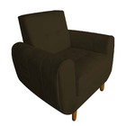 Kit 04 Poltronas Golden Pés Palito Suede Marrom - D'classe De