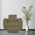 Kit 04 Poltronas Golden Pés Palito Suede Marrom Rato  - D'cla