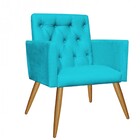 Kit 04 Poltronas Nina Capitonê Decorativa Sala De Estar Recep