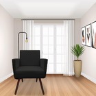 Kit 04 Poltronas Nina Decorativa Escritorio Suede Preto - D'c